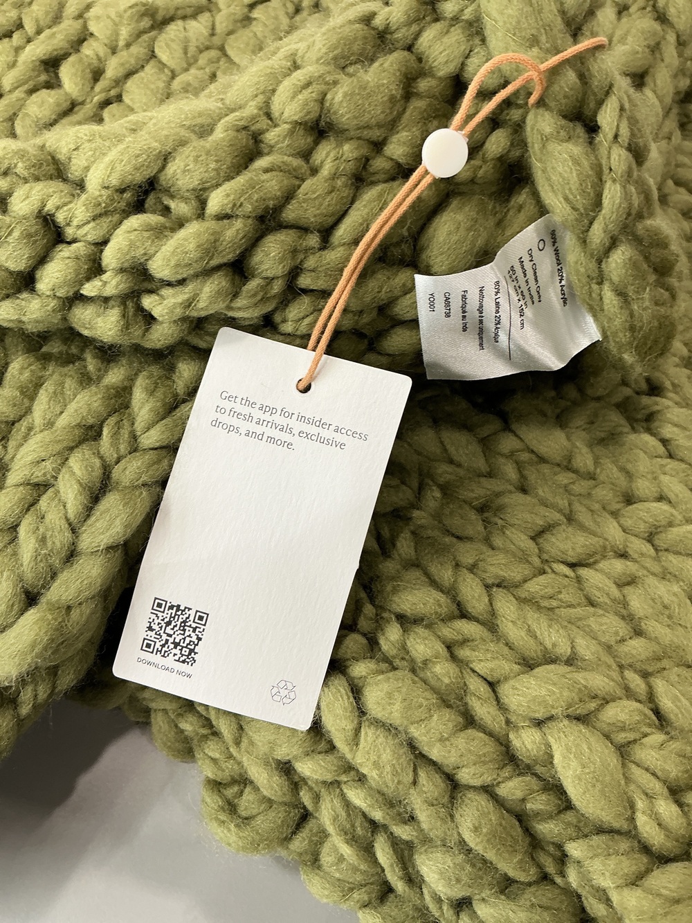 Chunky Hand Knit Wool Throw